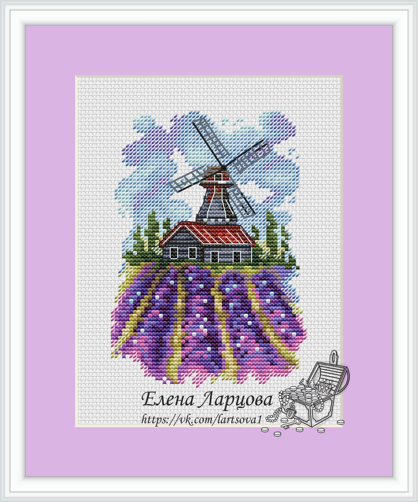 Summer Windmill - PDF Cross Stitch Pattern