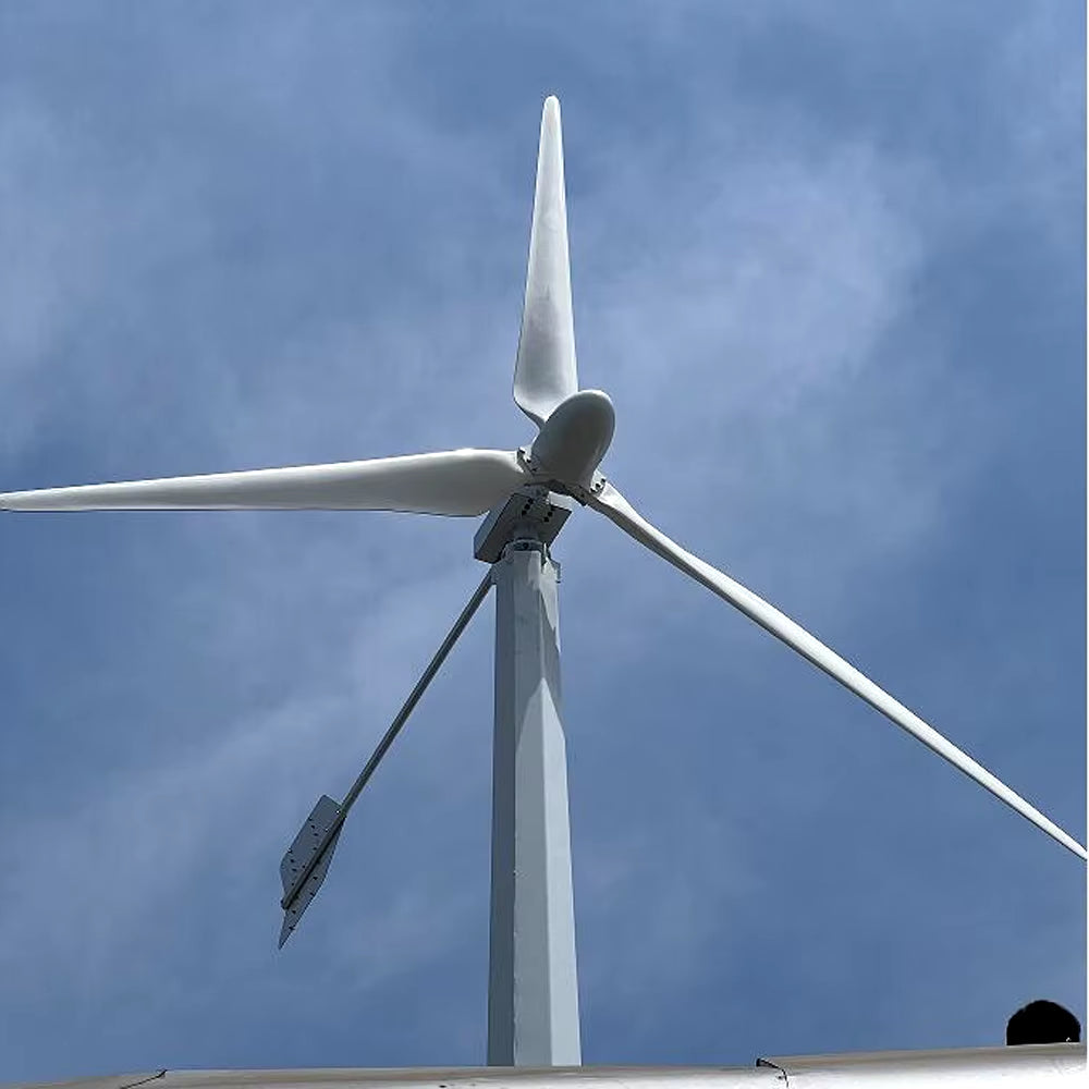 New Energy 30000W 48V-220V Small Windmill 3 Blades Horizontal Wind Turbine Generator Free MPPT Controller for Homeuse for You