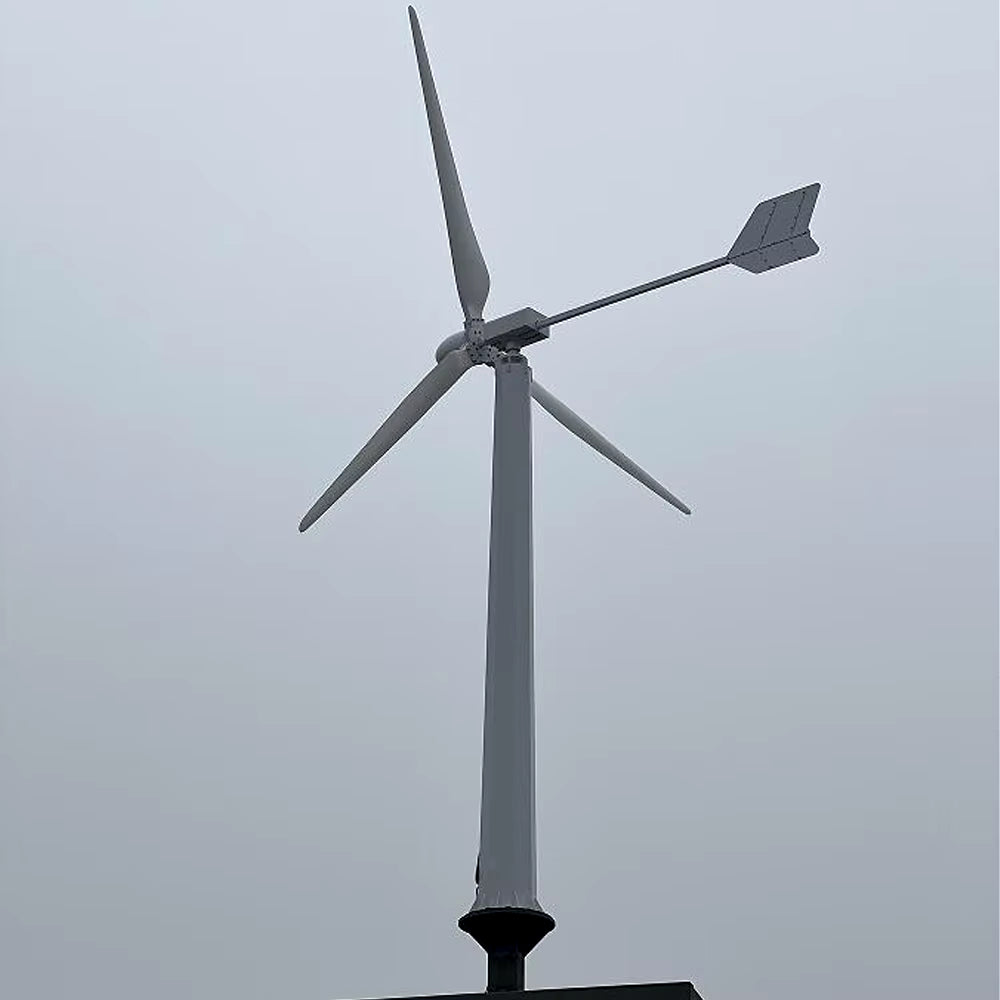 New Energy 30000W 48V-220V Small Windmill 3 Blades Horizontal Wind Turbine Generator Free MPPT Controller for Homeuse for You