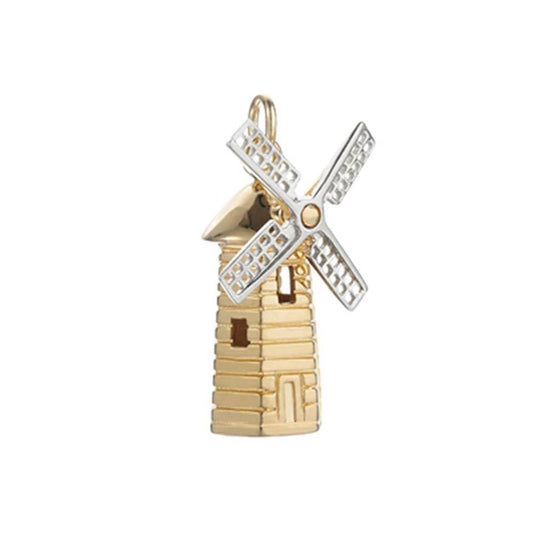 Windmill Charm Hamptons New York Solid Gold