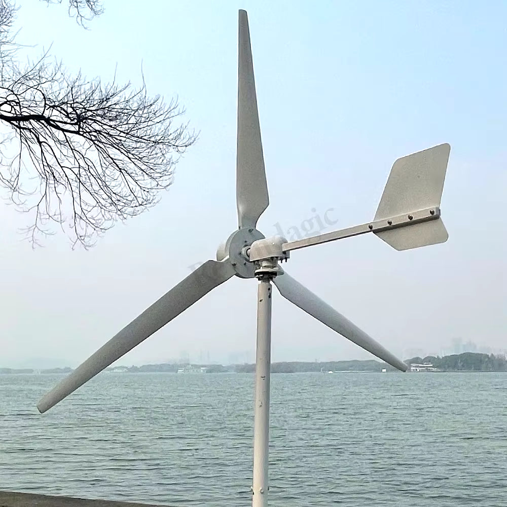 Horizontal Wind Turbine Generator Windmill 30KW 40KW 24V 48V 96V 110V 120V 220V 230V 380V 3 Blades Permanent Magnet Generator