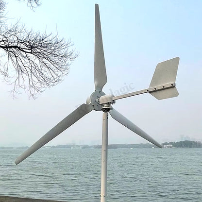 Horizontal Wind Turbine Generator Windmill 30KW 40KW 24V 48V 96V 110V 120V 220V 230V 380V 3 Blades Permanent Magnet Generator