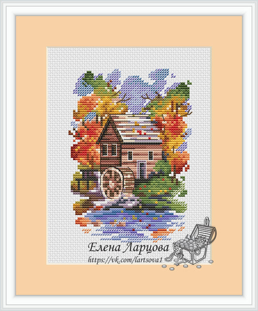 Windmill Autumn - PDF Cross Stitch Pattern