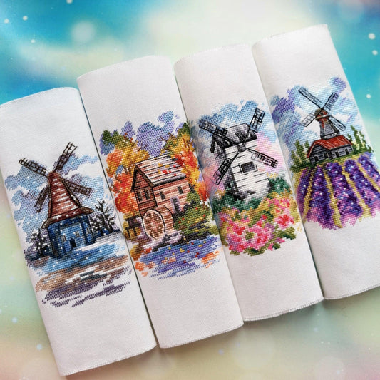 Windmill Winter - PDF Cross Stitch Pattern