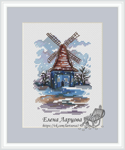 Windmill Winter - PDF Cross Stitch Pattern
